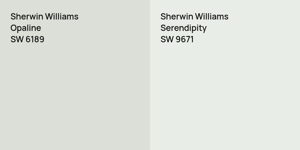 Sherwin Williams Opaline vs. Sherwin Williams Serendipity