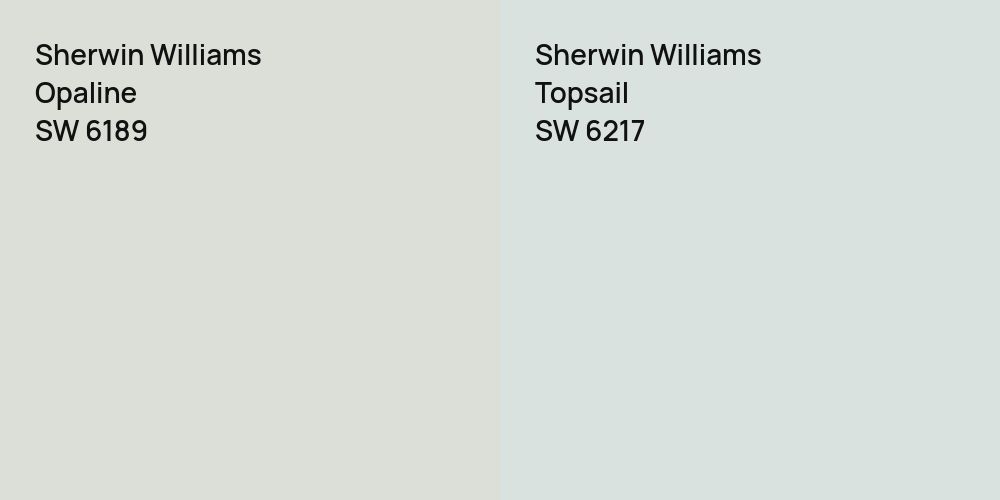 Sherwin Williams Opaline vs. Sherwin Williams Topsail