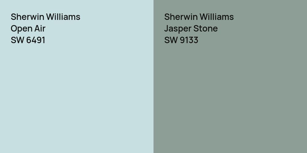 Sherwin Williams Open Air vs. Sherwin Williams Jasper Stone