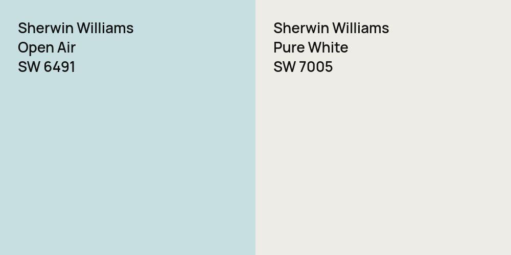 Sherwin Williams Open Air vs. Sherwin Williams Pure White