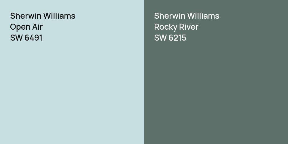 Sherwin Williams Open Air vs. Sherwin Williams Rocky River