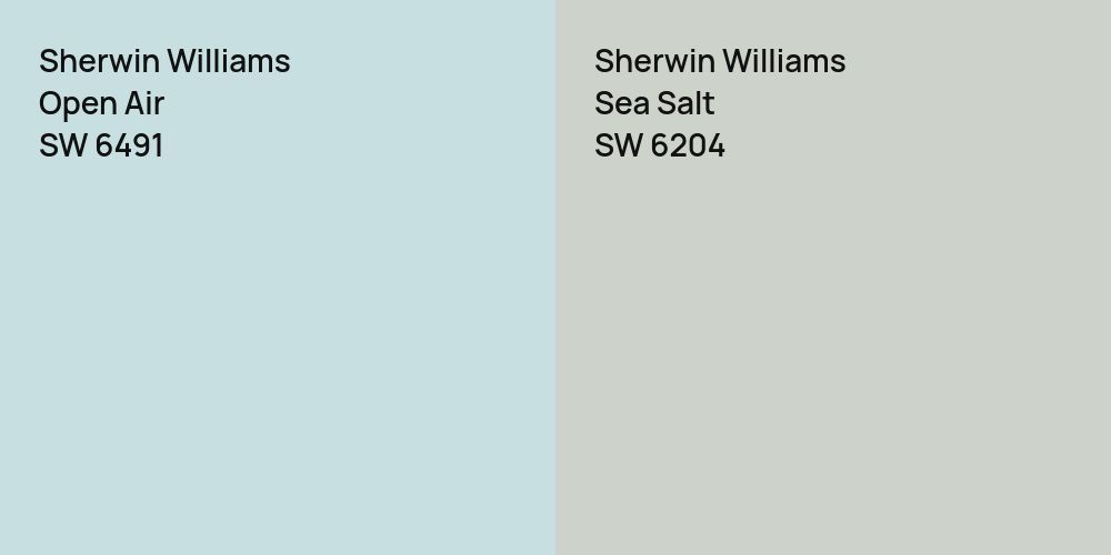 Sherwin Williams Open Air vs. Sherwin Williams Sea Salt