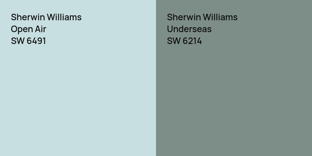 Sherwin Williams Open Air vs. Sherwin Williams Underseas