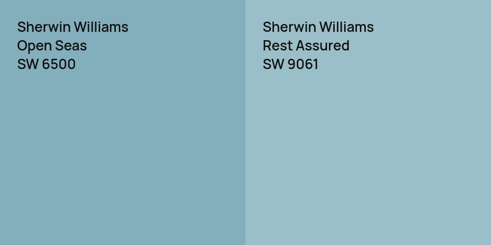 Sherwin Williams Open Seas vs. Sherwin Williams Rest Assured