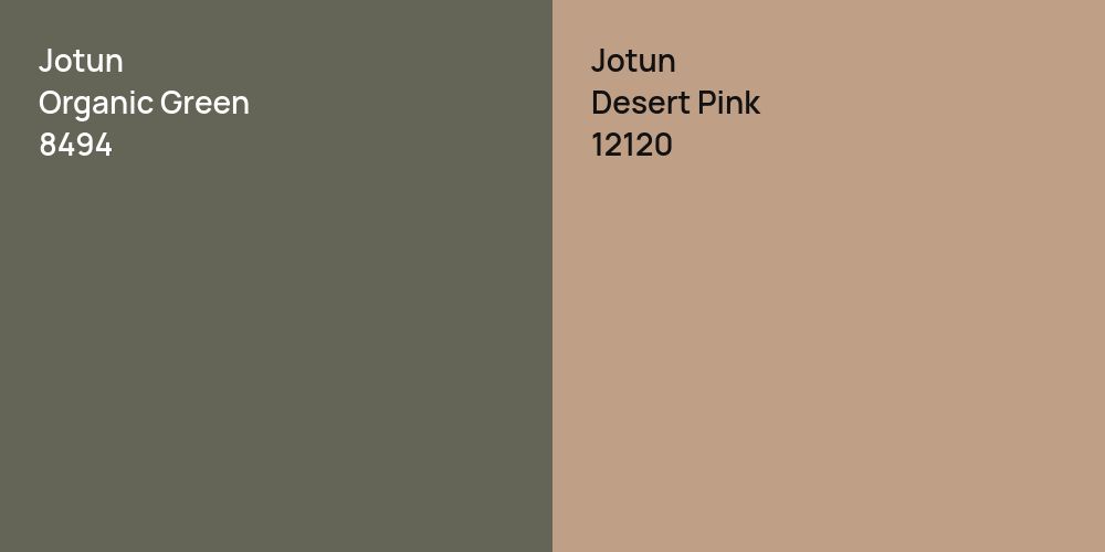 Jotun Organic Green vs. Jotun Desert Pink