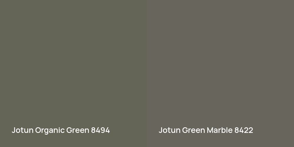 Jotun Organic Green vs. Jotun Green Marble