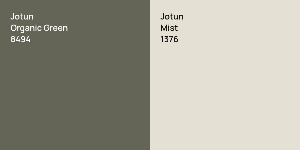 Jotun Organic Green vs. Jotun Mist