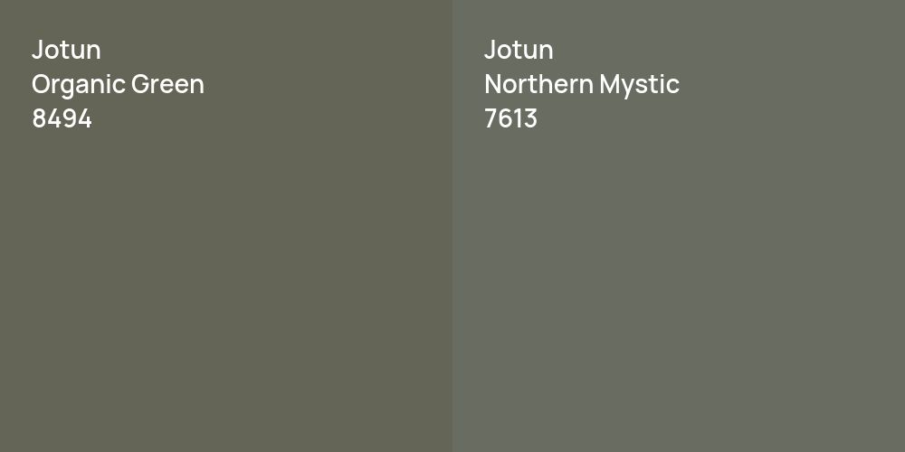 Jotun Organic Green vs. Jotun Northern Mystic