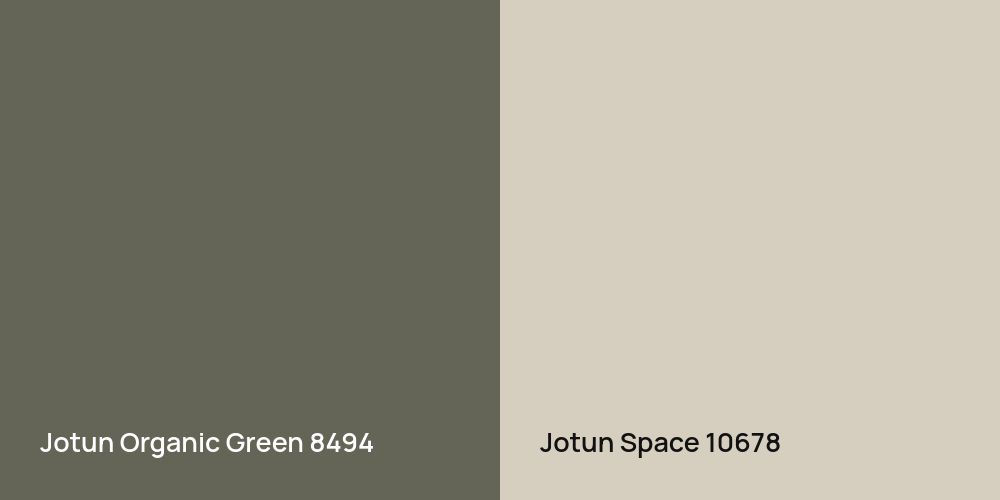 Jotun Organic Green vs. Jotun Space