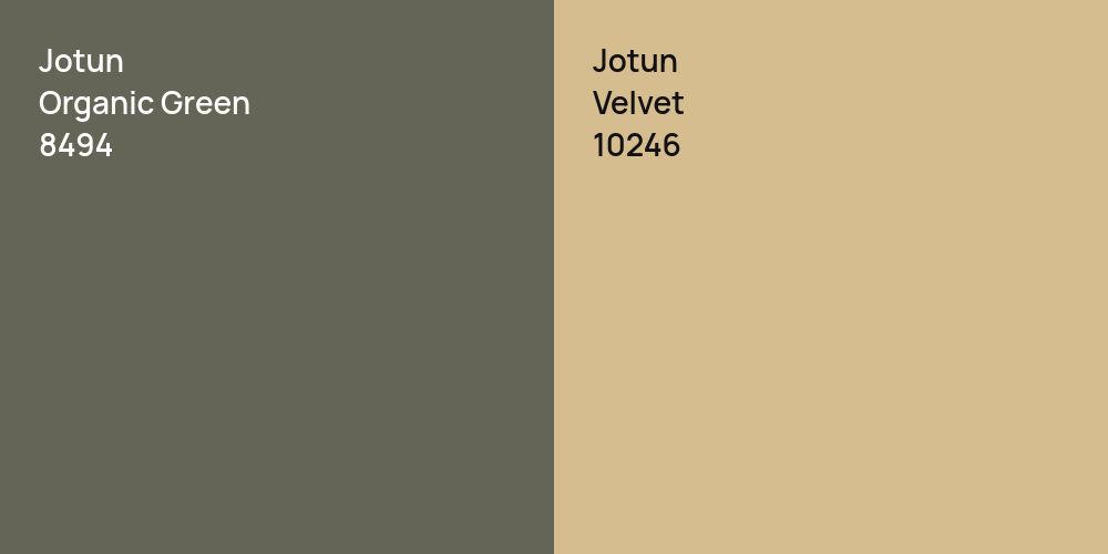 Jotun Organic Green vs. Jotun Velvet