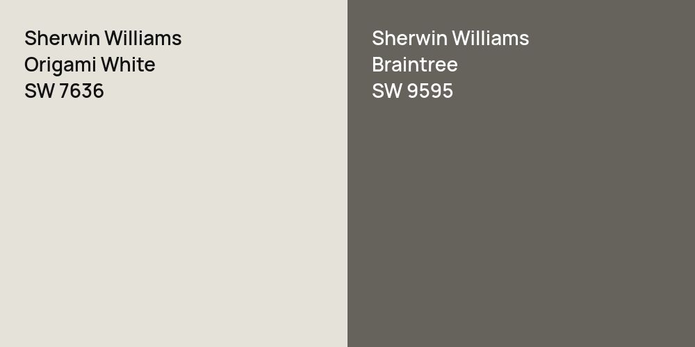 Sherwin Williams Origami White vs. Sherwin Williams Braintree