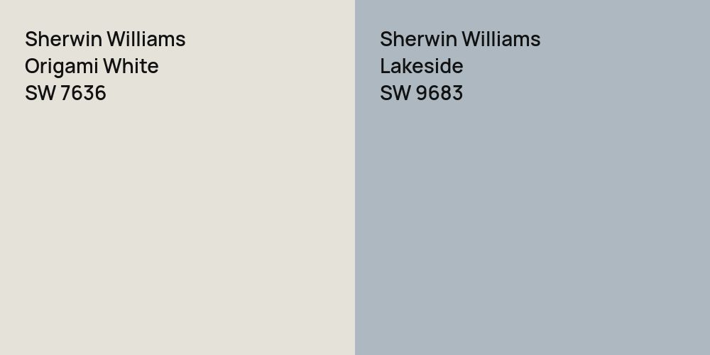 Sherwin Williams Origami White vs. Sherwin Williams Lakeside