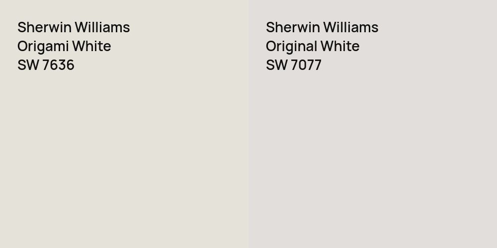 Sherwin Williams Origami White vs. Sherwin Williams Original White