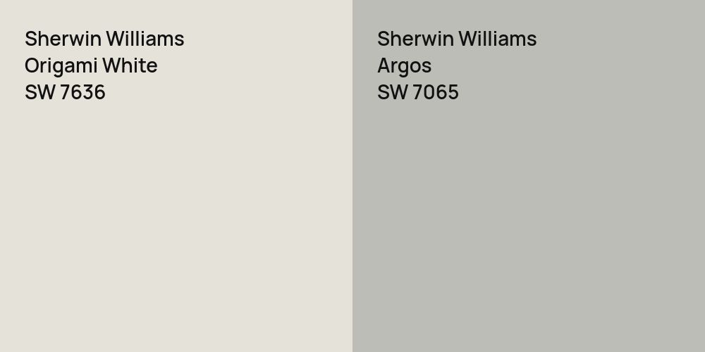 Sherwin Williams Origami White vs. Sherwin Williams Argos