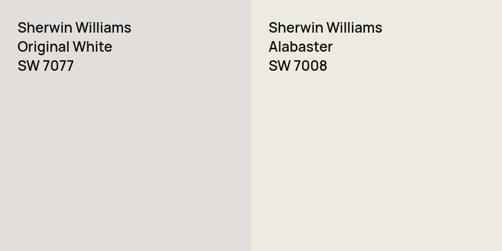 Sherwin Williams Original White vs. Sherwin Williams Alabaster