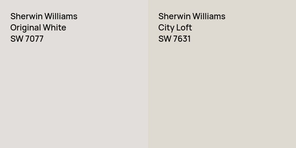 Sherwin Williams Original White vs. Sherwin Williams City Loft