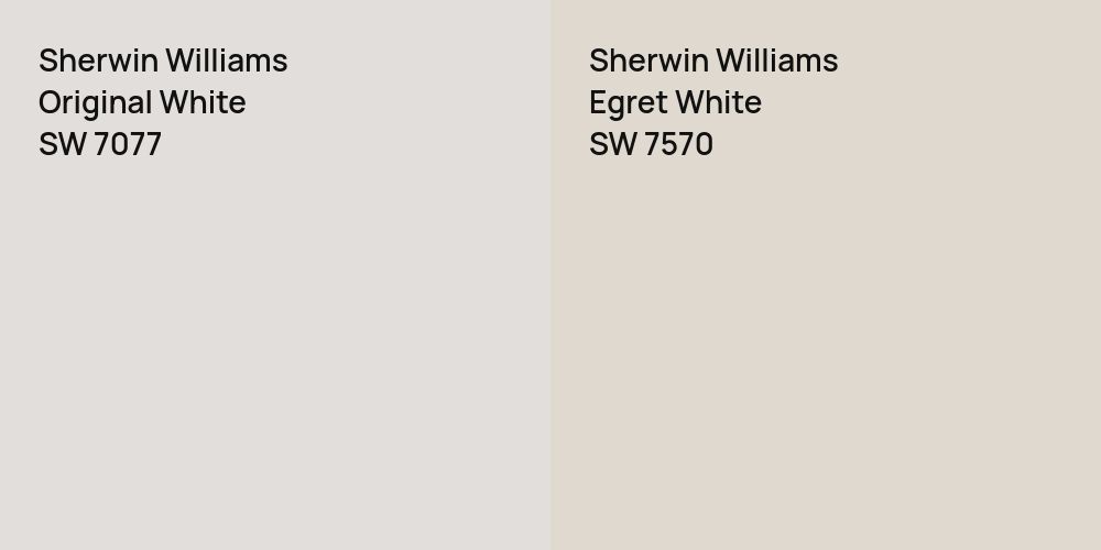 Sherwin Williams Original White vs. Sherwin Williams Egret White