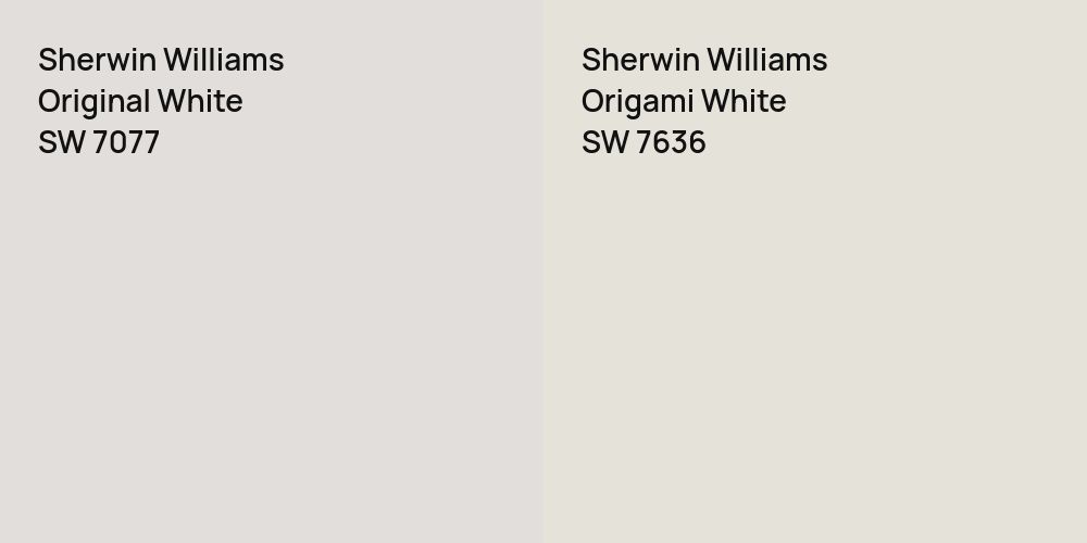 Sherwin Williams Original White vs. Sherwin Williams Origami White