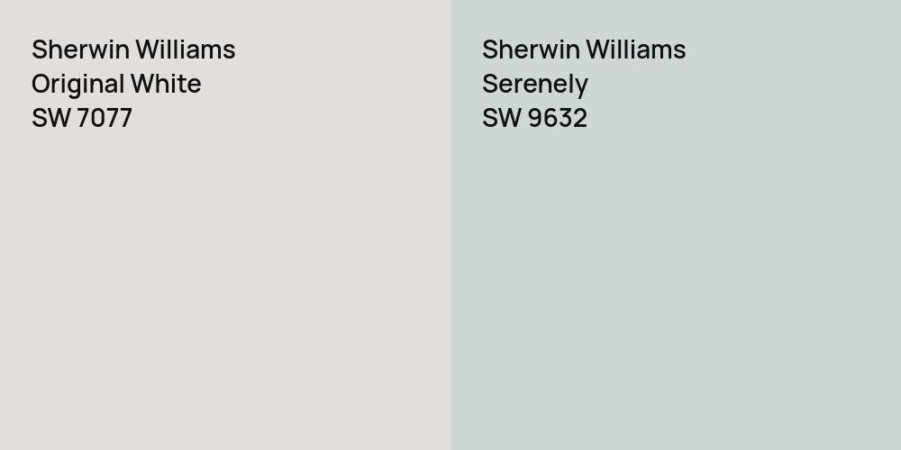 Sherwin Williams Original White vs. Sherwin Williams Serenely