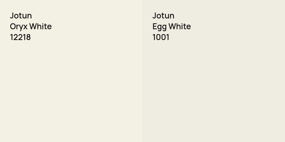 Jotun Oryx White vs. Jotun Egg White