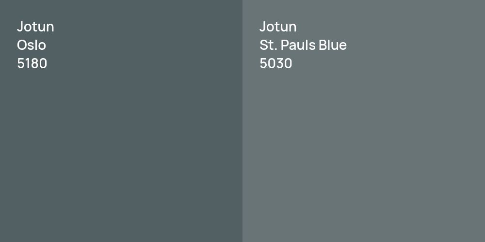 Jotun Oslo vs. Jotun St. Pauls Blue