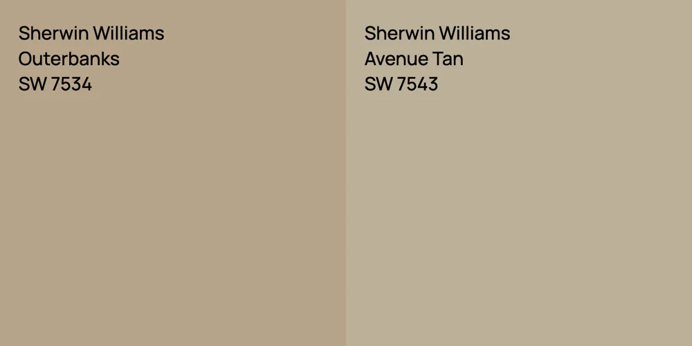 Sherwin Williams Outerbanks vs. Sherwin Williams Avenue Tan