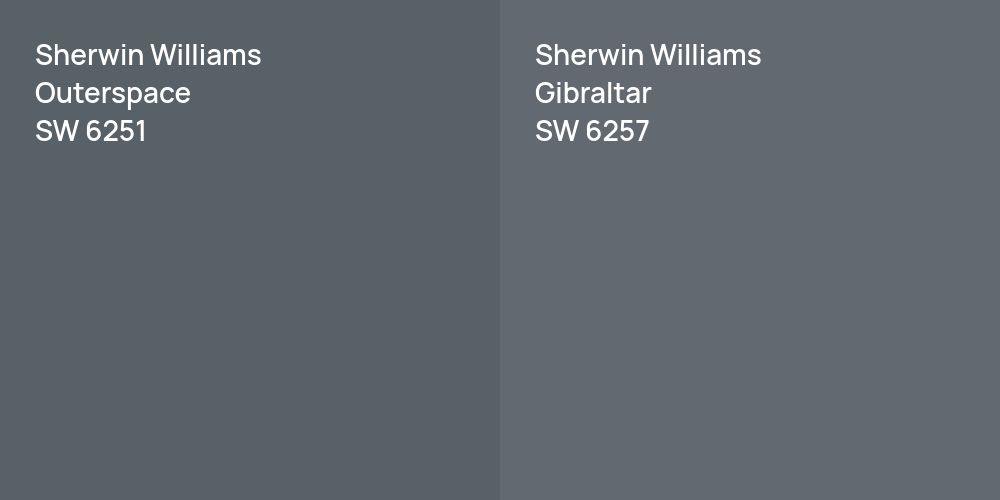 Sherwin Williams Outerspace vs. Sherwin Williams Gibraltar