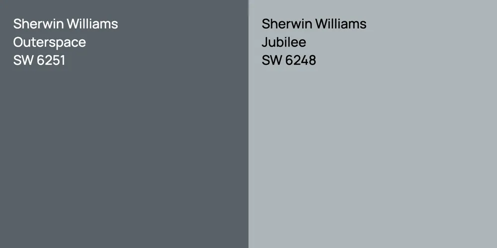 Sherwin Williams Outerspace vs. Sherwin Williams Jubilee