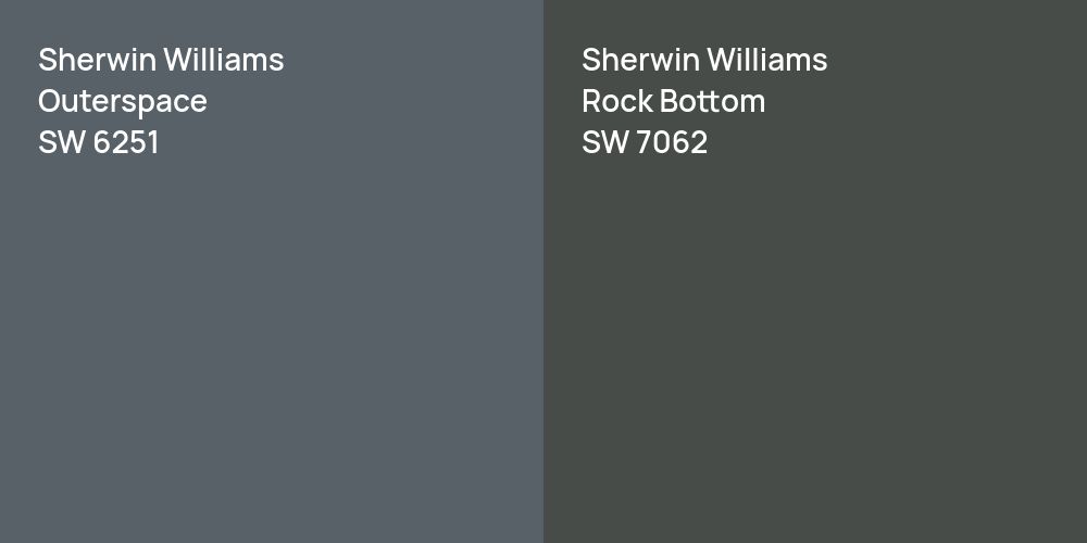 Sherwin Williams Outerspace vs. Sherwin Williams Rock Bottom