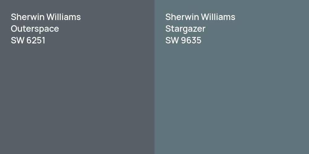 Sherwin Williams Outerspace vs. Sherwin Williams Stargazer