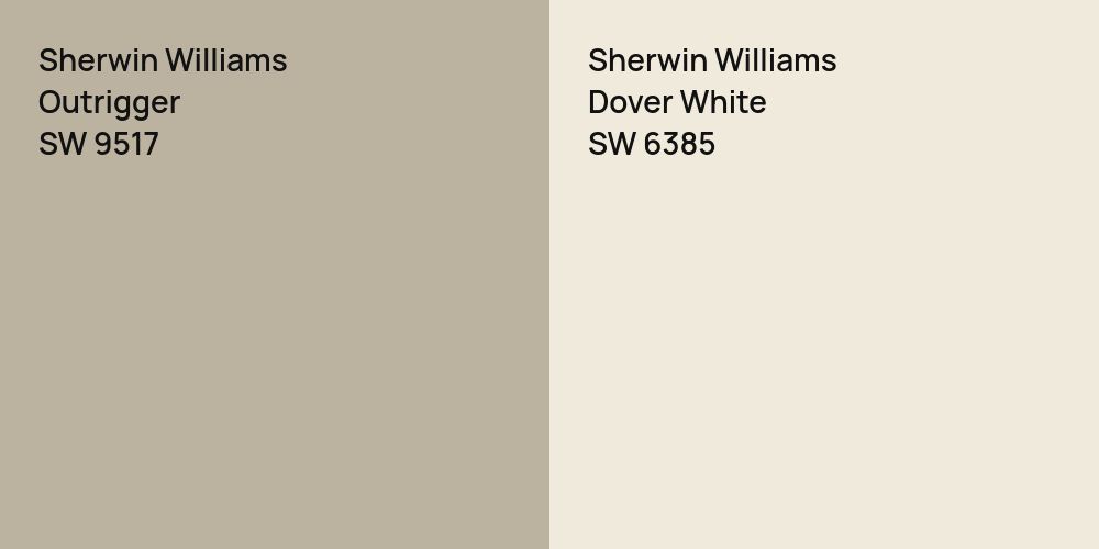 Sherwin Williams Outrigger vs. Sherwin Williams Dover White