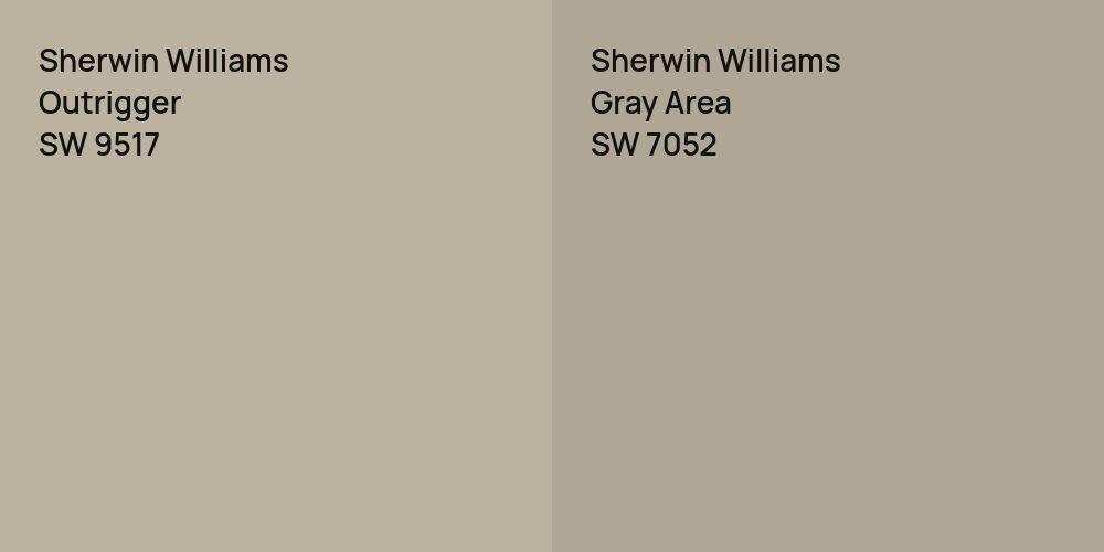 Sherwin Williams Outrigger vs. Sherwin Williams Gray Area