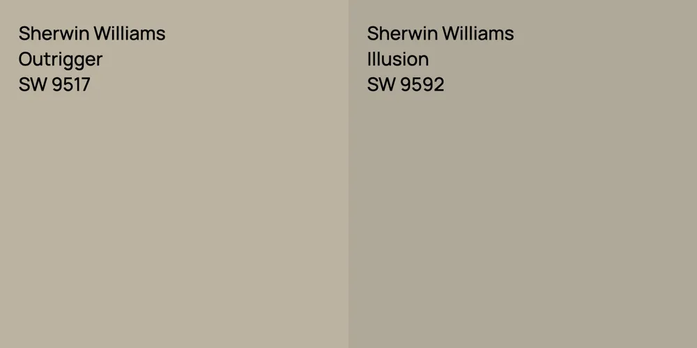 Sherwin Williams Outrigger vs. Sherwin Williams Illusion