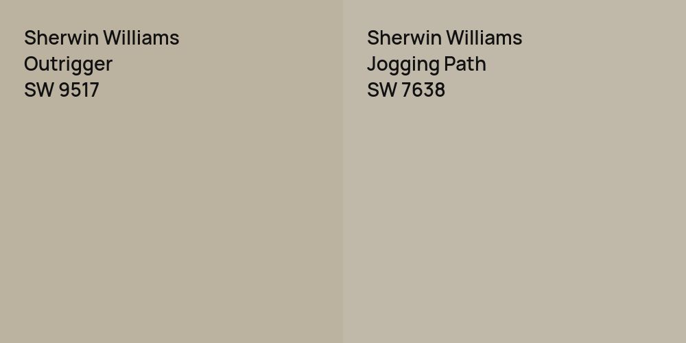 Sherwin Williams Outrigger vs. Sherwin Williams Jogging Path