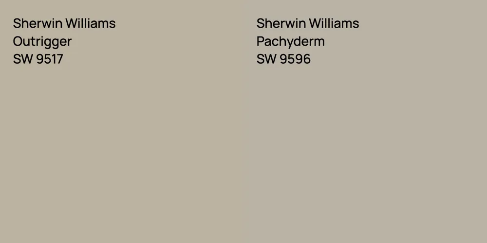 Sherwin Williams Outrigger vs. Sherwin Williams Pachyderm