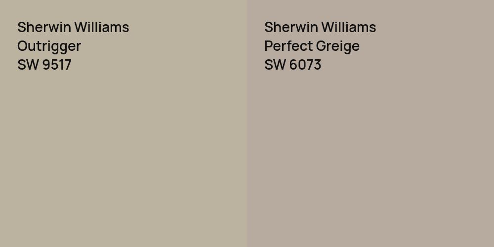 Sherwin Williams Outrigger vs. Sherwin Williams Perfect Greige