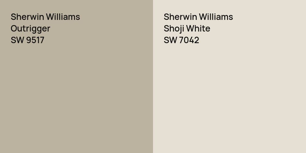 Sherwin Williams Outrigger vs. Sherwin Williams Shoji White