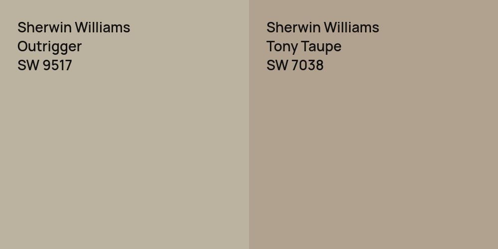 Sherwin Williams Outrigger vs. Sherwin Williams Tony Taupe