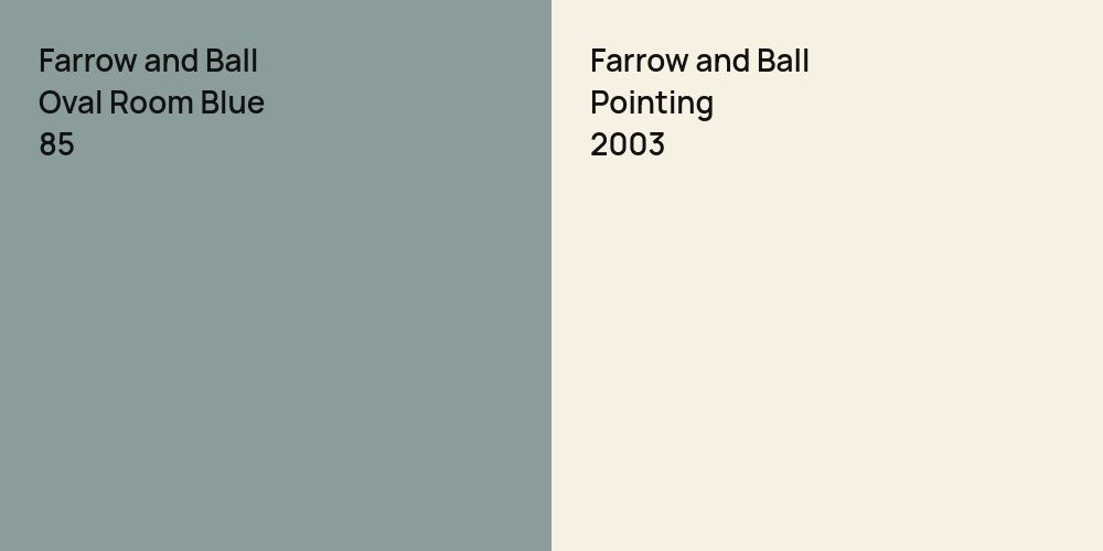 Farrow and Ball Oval Room Blue vs. Farrow and Ball Pointing