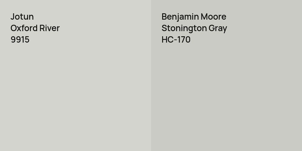 Jotun Oxford River vs. Benjamin Moore Stonington Gray