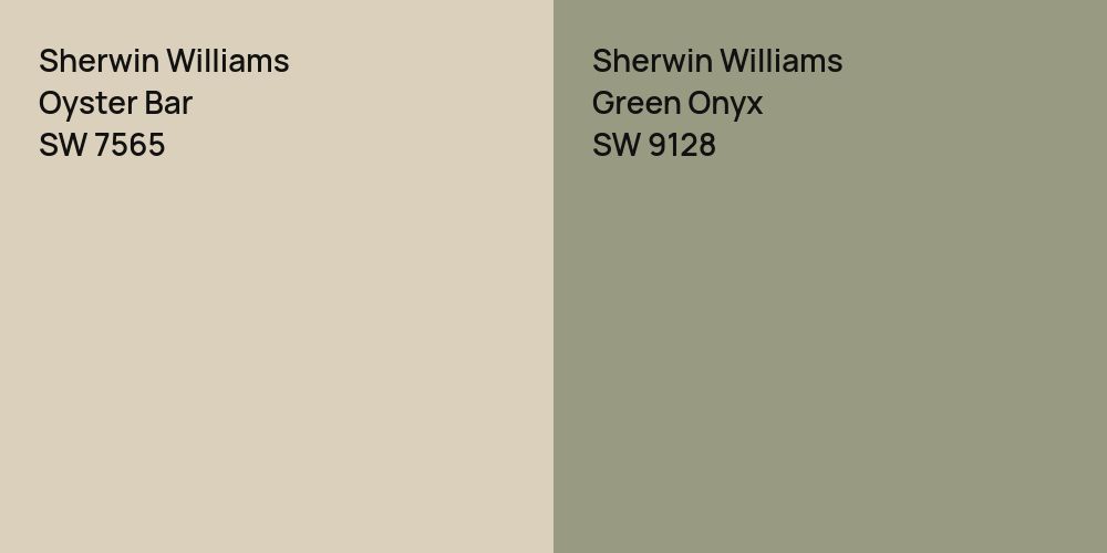 Sherwin Williams Oyster Bar vs. Sherwin Williams Green Onyx