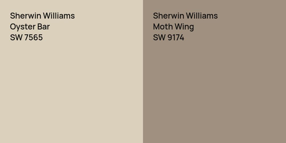 Sherwin Williams Oyster Bar vs. Sherwin Williams Moth Wing