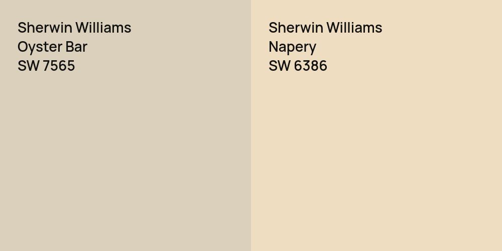 Sherwin Williams Oyster Bar vs. Sherwin Williams Napery