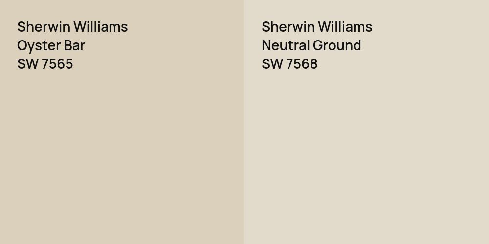 Sherwin Williams Oyster Bar vs. Sherwin Williams Neutral Ground