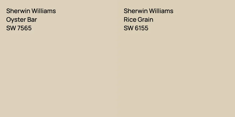 Sherwin Williams Oyster Bar vs. Sherwin Williams Rice Grain