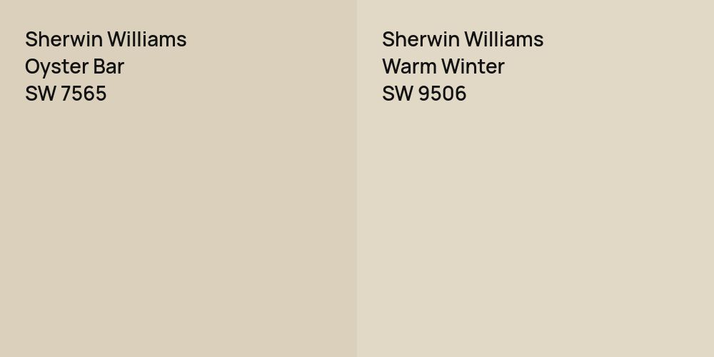 Sherwin Williams Oyster Bar vs. Sherwin Williams Warm Winter