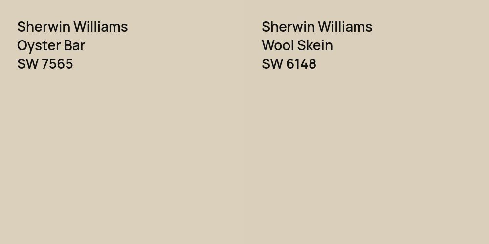 Sherwin Williams Oyster Bar vs. Sherwin Williams Wool Skein