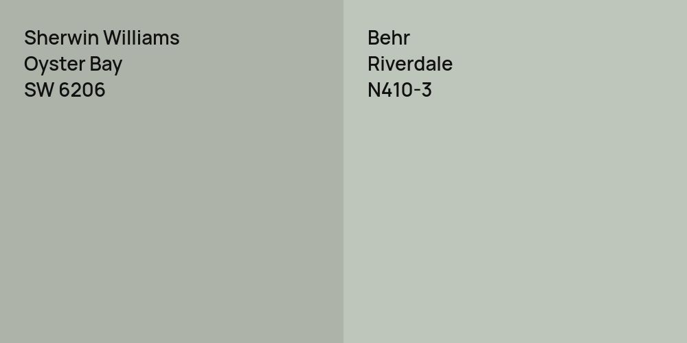 Sherwin Williams Oyster Bay vs. Behr Riverdale