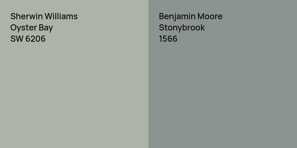 Sherwin Williams Oyster Bay vs. Benjamin Moore Stonybrook