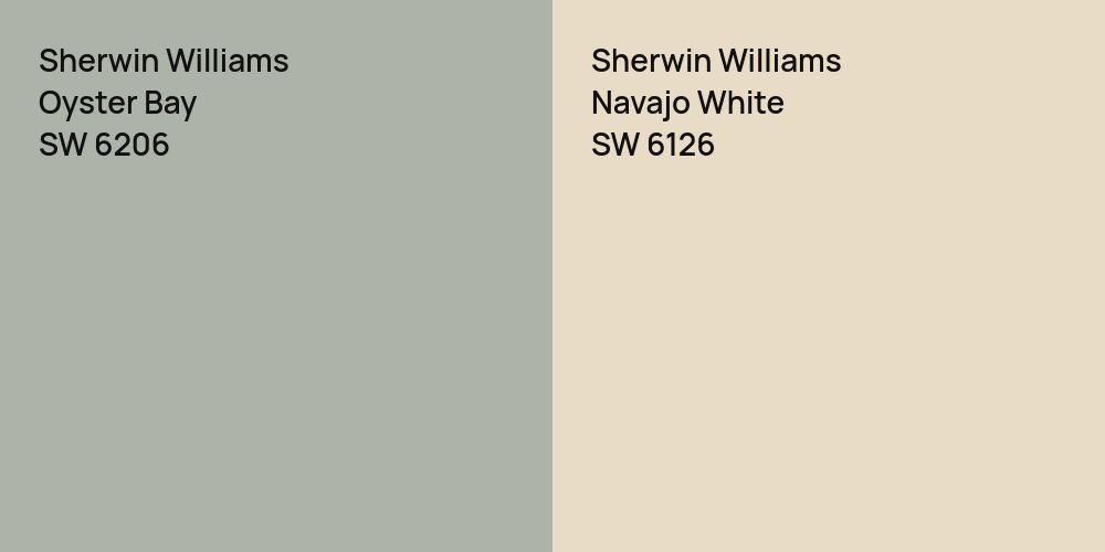 Sherwin Williams Oyster Bay vs. Sherwin Williams Navajo White